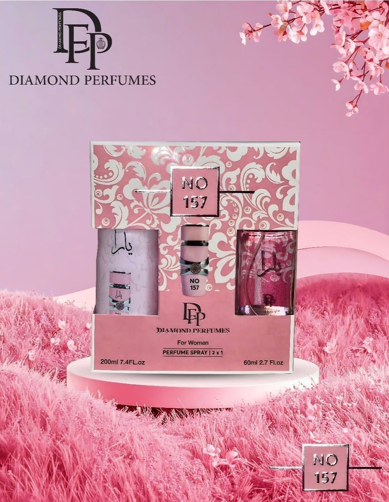 Diamond Perfumes GIFT SET NO 157 PERFUUME SPRAY 2*1 For Women - Image 1